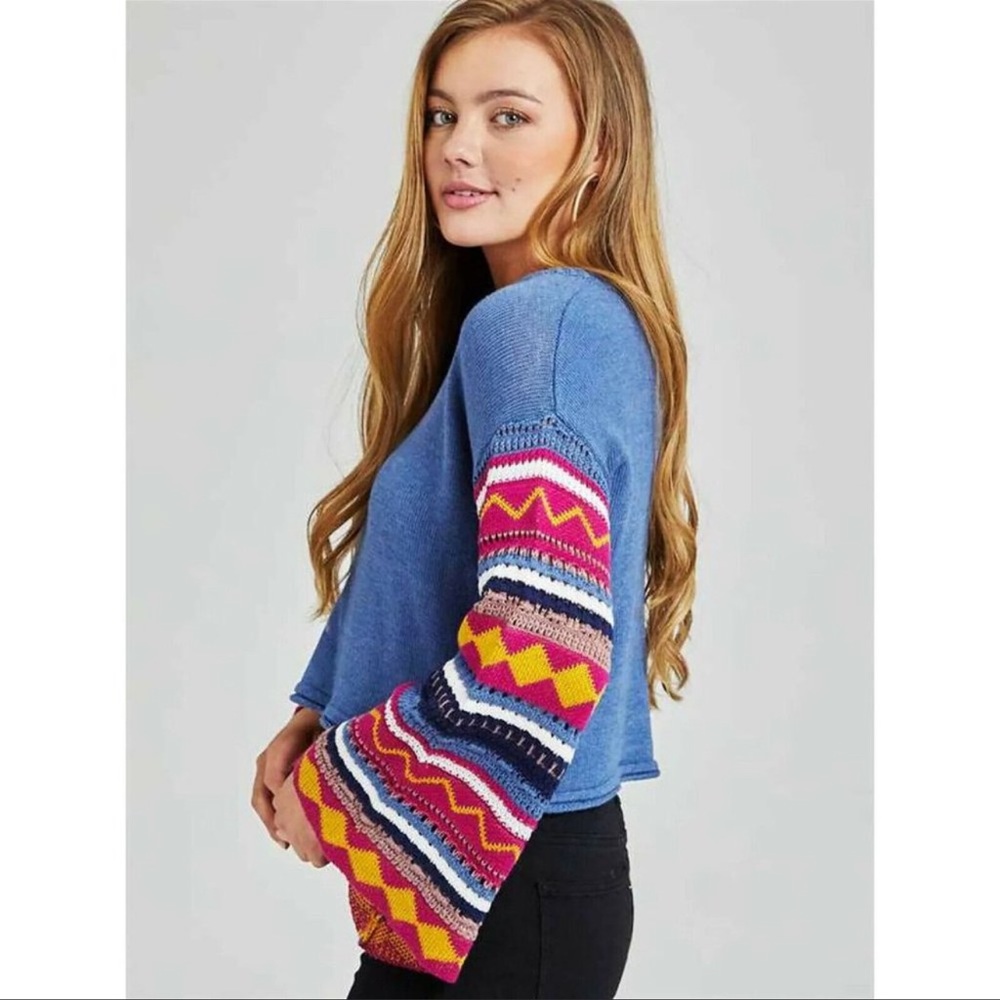 Bell Sleeve crop Sweater